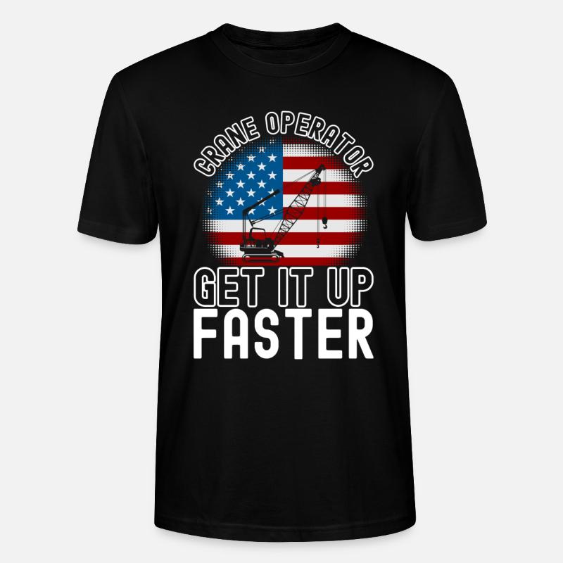 Kranführer Kranfahrer - Stanley/Stella Unisex Bio-T-Shirt CRAFTER - Schwarz