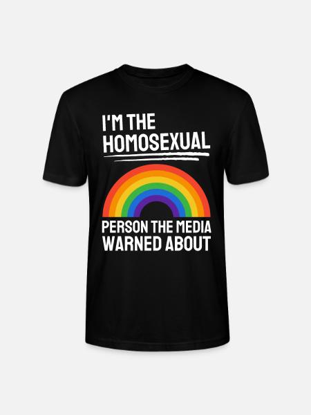 Rainbow Gay Pride Gift LGBT - Stanley/Stella CRAFTER Unisex Organic T-Shirt - black