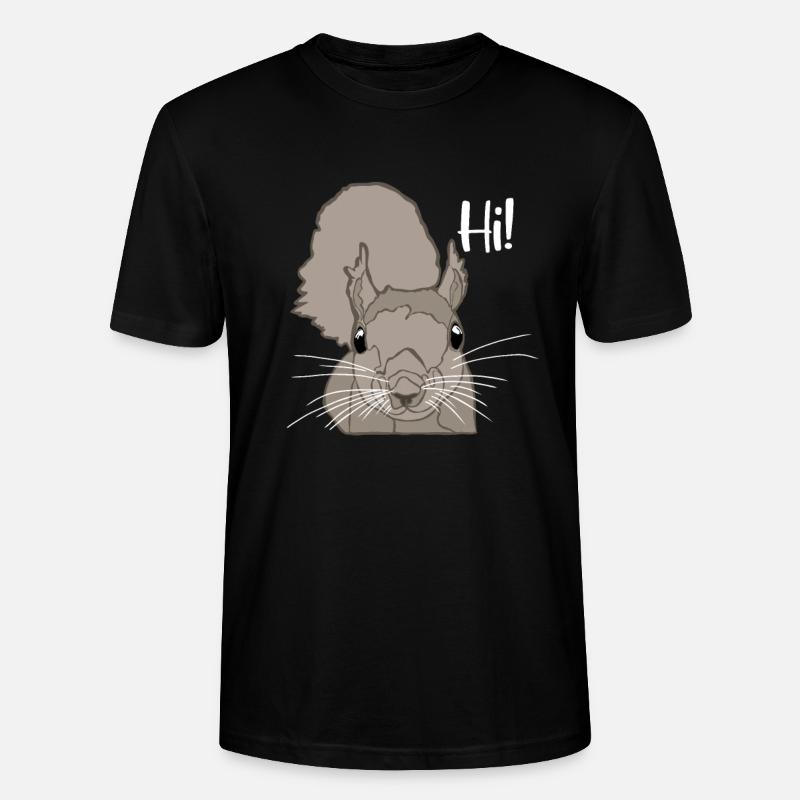 Grauhörnchen Squirrel Fuchshörnchen Eichhörnchen - Stanley/Stella Unisex Bio-T-Shirt CRAFTER - Schwarz