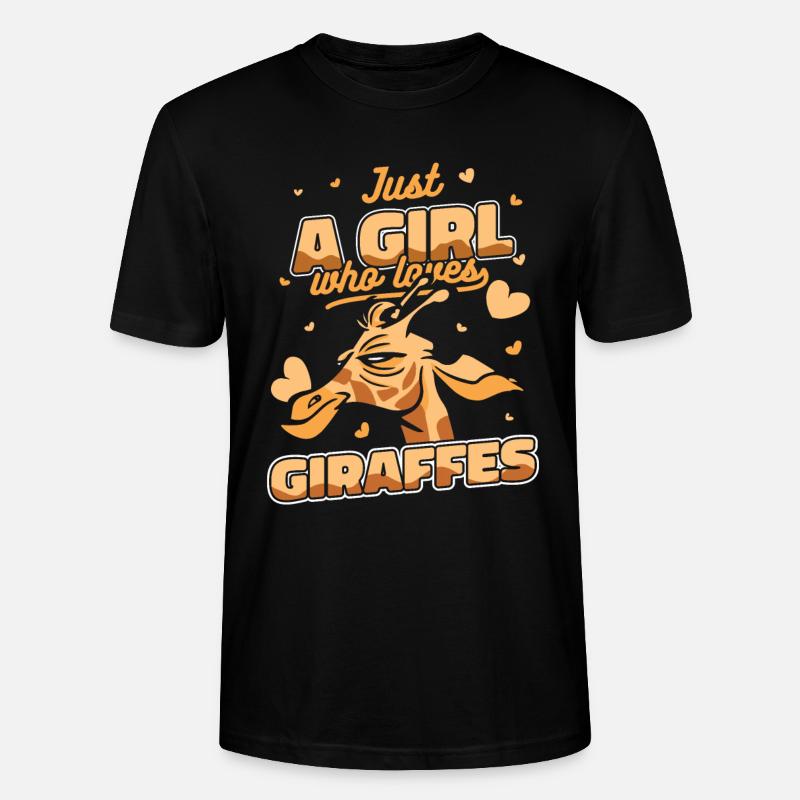 Giraffe Tier Afrika Giraffen - Stanley/Stella Unisex Bio-T-Shirt CRAFTER - Schwarz