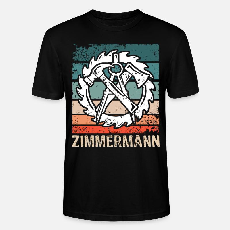 Zimmermann Zimmerer Zimmerei - Stanley/Stella Unisex Bio-T-Shirt CRAFTER - Schwarz