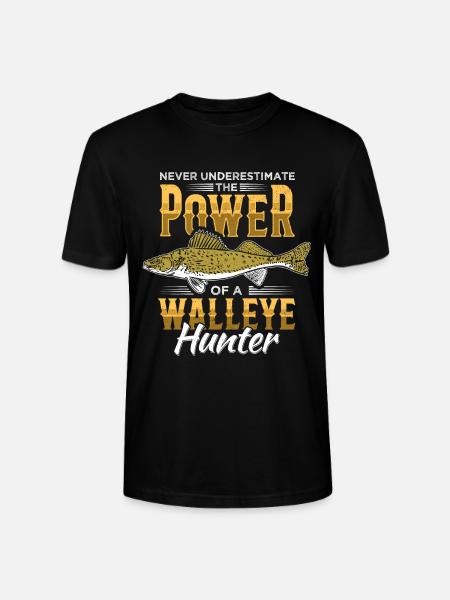 Zander angeln Angler Walleye - Stanley/Stella Unisex Bio-T-Shirt CRAFTER - Schwarz