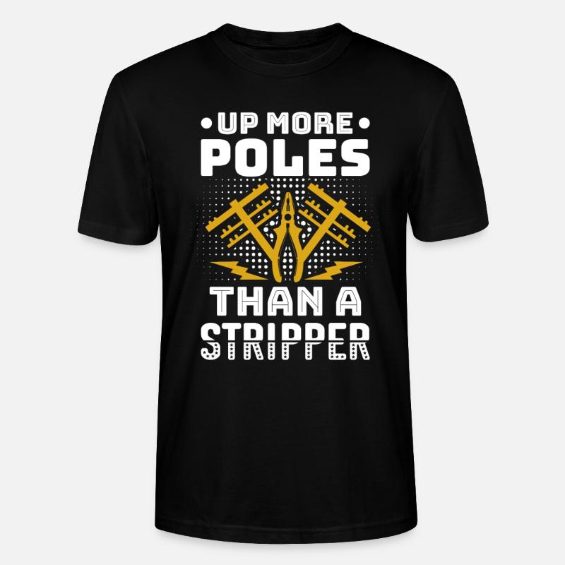 Monteur de lignes électriques - T-shirt bio CRAFTER Stanley Stella Unisexe - noir