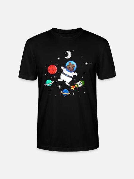 Quokka lover Animal astronaut - Stanley/Stella CRAFTER Unisex Organic T-Shirt - black