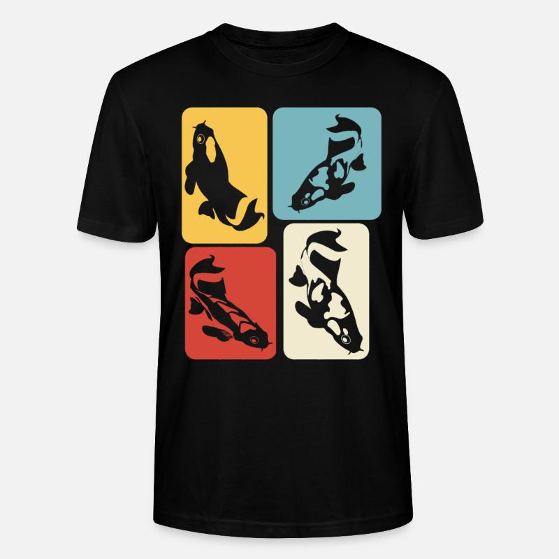 Koi Karpfen Retro Kois - Stanley/Stella Unisex Bio-T-Shirt CRAFTER - Schwarz