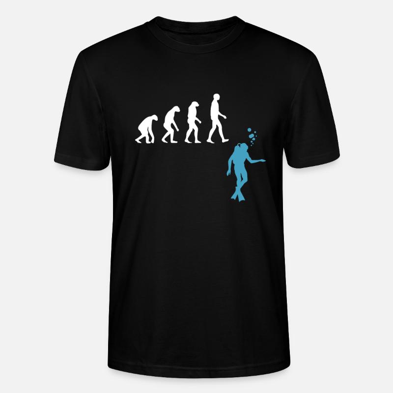 Scuba Diving Evolution Taucherflossen - Stanley/Stella Unisex Bio-T-Shirt CRAFTER - Schwarz