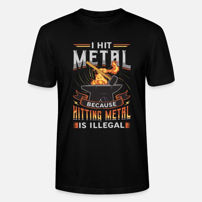 Hit Metal, Blacksmith - Stanley/Stella Unisex Bio-T-Shirt CRAFTER - Schwarz