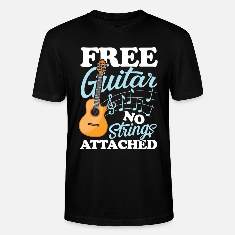 Guitar No Strings Attached - Stanley/Stella Unisex Bio-T-Shirt CRAFTER - Schwarz