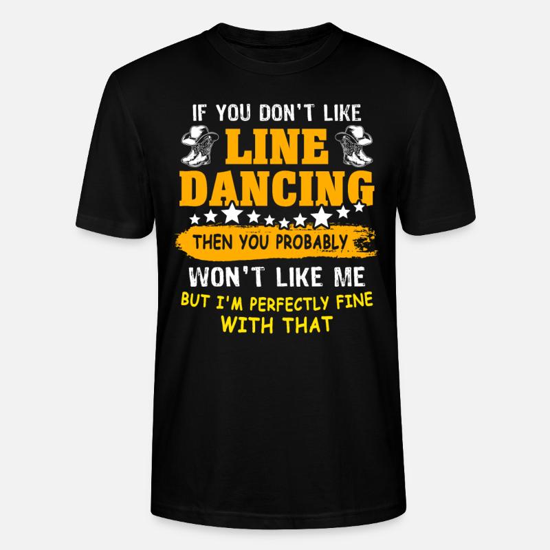 Line Dancer Line Dancing - Stanley/Stella Unisex Bio-T-Shirt CRAFTER - Schwarz