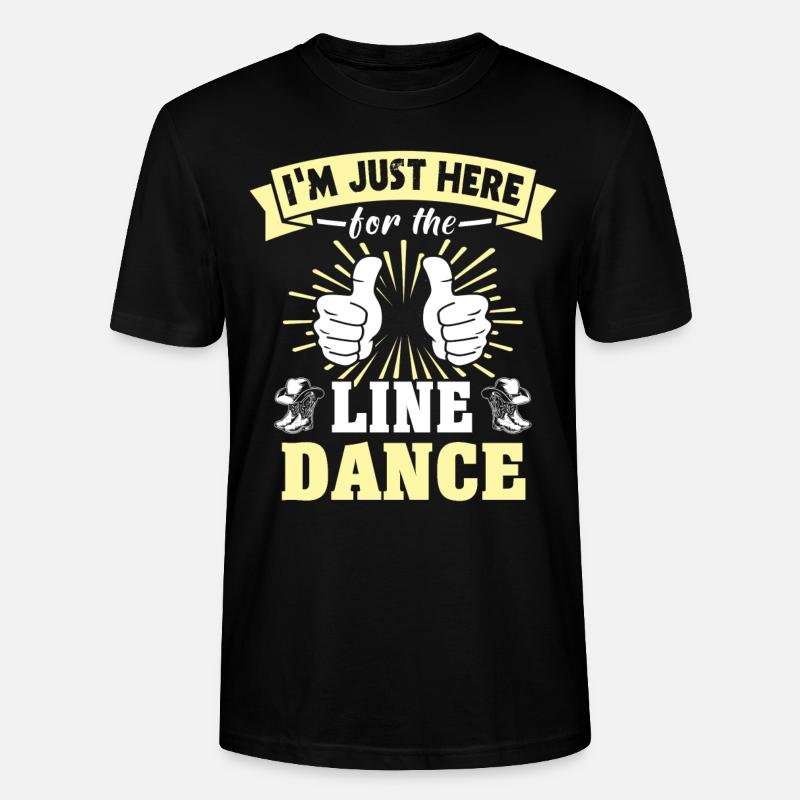 Line Dancer Line Dancing - Stanley/Stella CRAFTER Unisex Organic T-Shirt - black