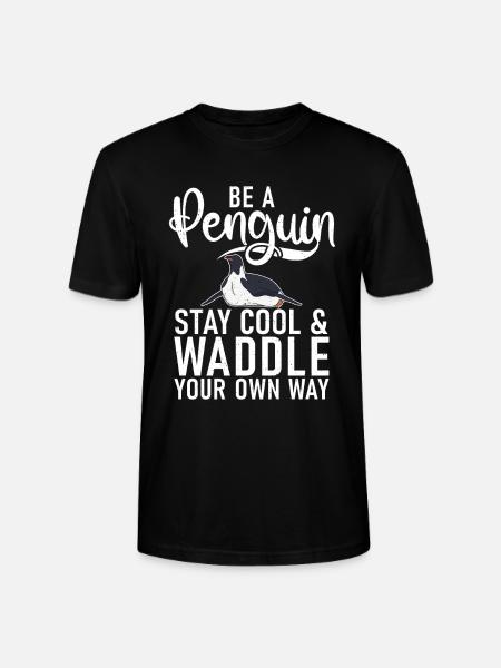 Pinguinliebhaber Pinguin Geschenke - Stanley/Stella Unisex Bio-T-Shirt CRAFTER - Schwarz