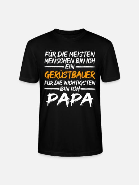 Gerüstbauer Rüster Handwerk Geschenkidee - Stanley/Stella Unisex Bio-T-Shirt CRAFTER - Schwarz