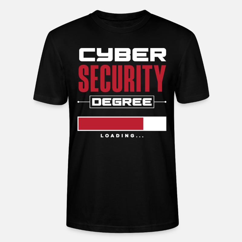 Cyber Security Degree Loading - Stanley/Stella CRAFTER Unisex Organic T-Shirt - black