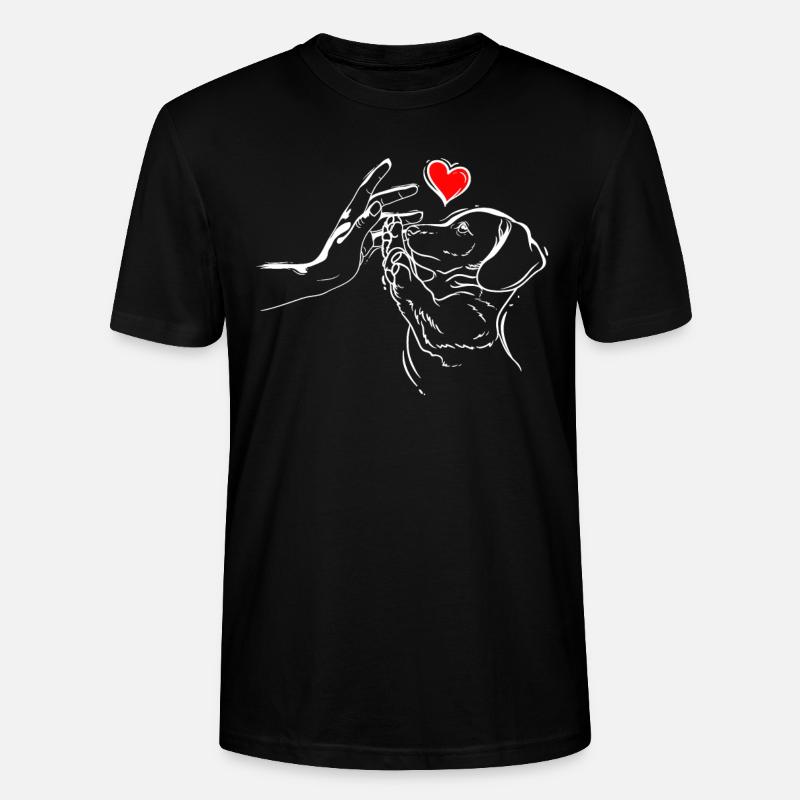 Dackel Liebe Hunde High Five - Stanley/Stella Unisex Bio-T-Shirt CRAFTER - Schwarz