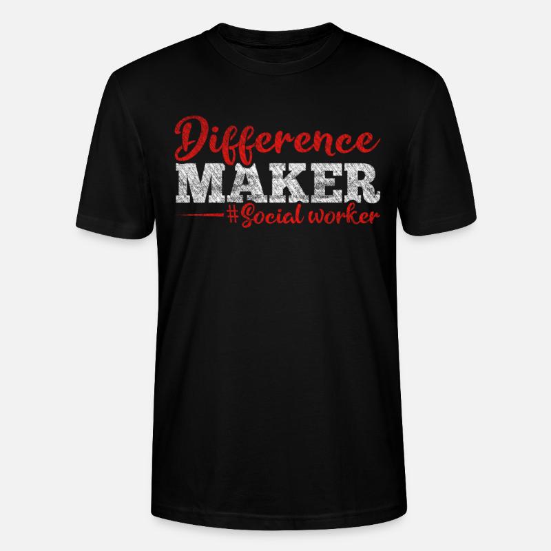 Difference Maker Proud Sozialarbeiter - Stanley/Stella Unisex Bio-T-Shirt CRAFTER - Schwarz