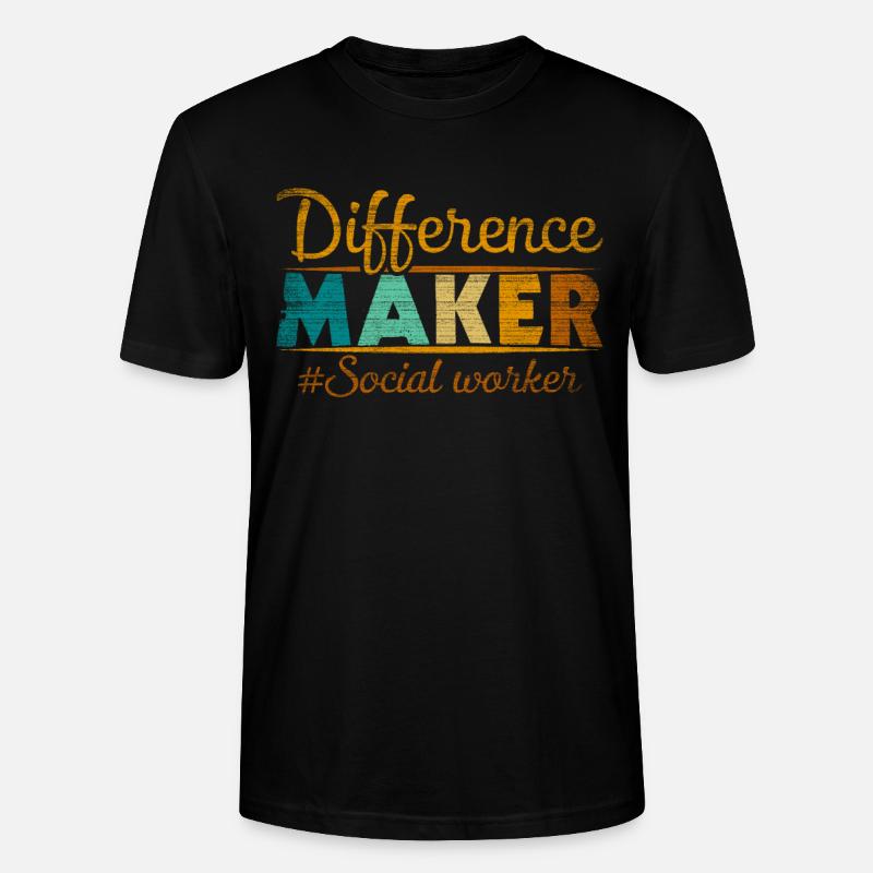 Difference Maker Proud Sozialarbeiter - Stanley/Stella Unisex Bio-T-Shirt CRAFTER - Schwarz
