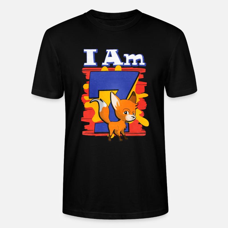 Ich Bin 7 Fuchs - Stanley/Stella Unisex Bio-T-Shirt CRAFTER - Schwarz
