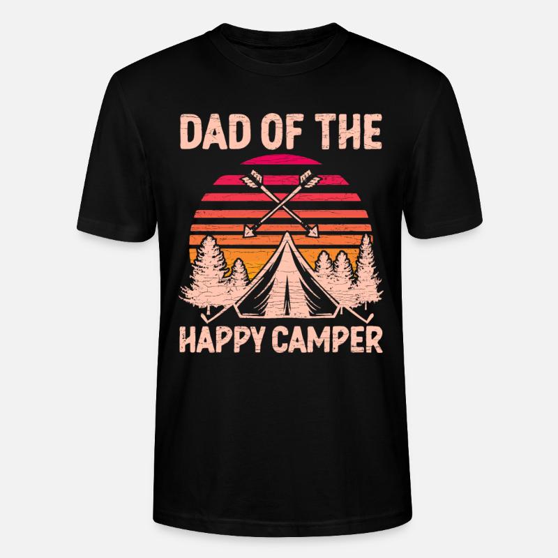 Camping Geschenk Papa Camper - Stanley/Stella Unisex Bio-T-Shirt CRAFTER - Schwarz