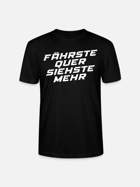 Fährste Quer Siehste Mehr - Stanley/Stella Unisex Bio-T-Shirt CRAFTER - Schwarz