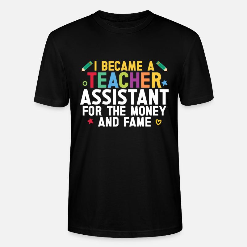 Enseignant -Assistant Directeur d’enseignement - T-shirt bio CRAFTER Stanley Stella Unisexe - noir