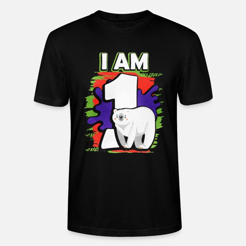 Ich Bin 1 Eisbär - Stanley/Stella Unisex Bio-T-Shirt CRAFTER - Schwarz
