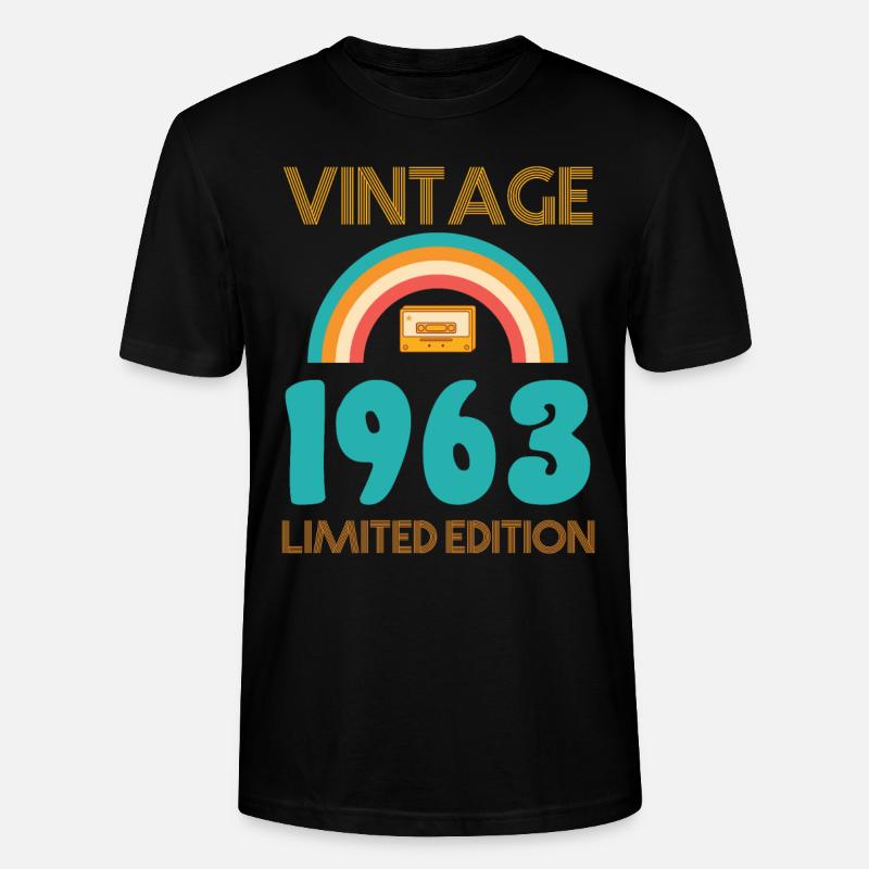 Rétro Classique 1963 - T-shirt bio CRAFTER Stanley Stella Unisexe - noir