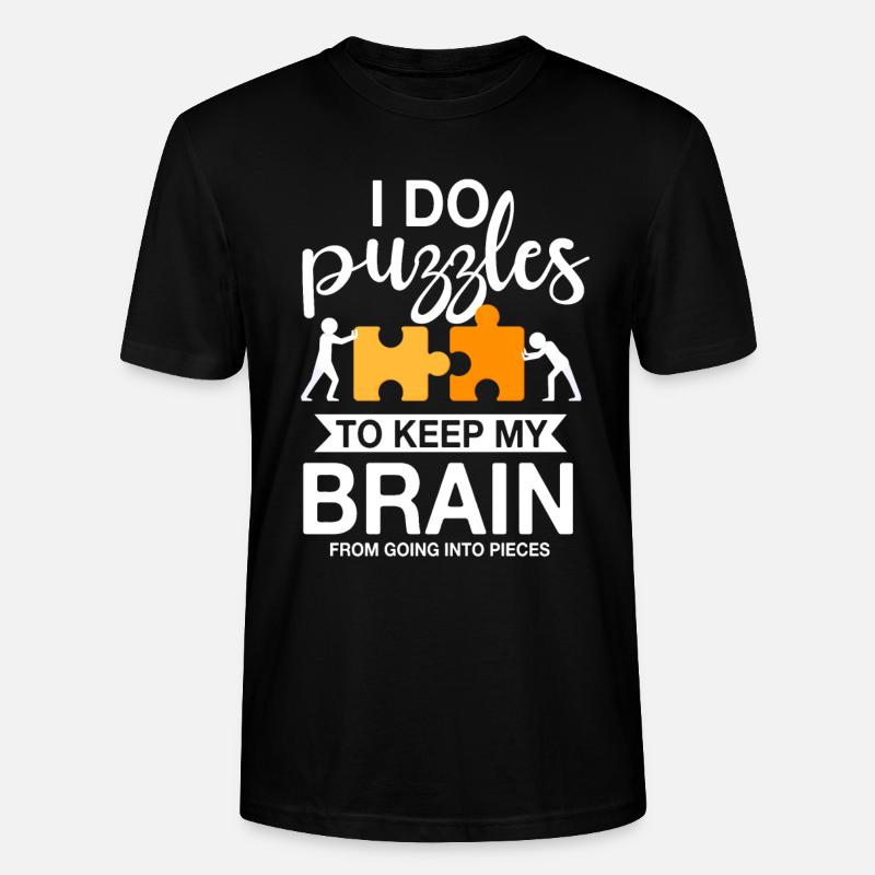 Conception de puzzle amusante - T-shirt bio CRAFTER Stanley Stella Unisexe - noir