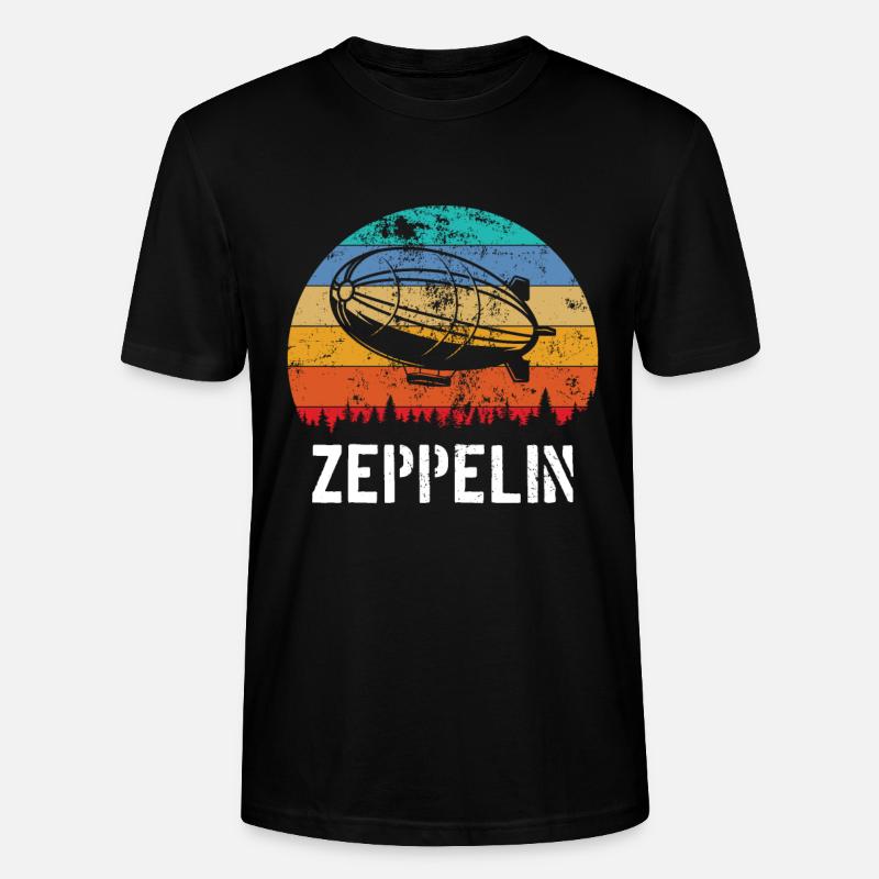 Zeppelin Avion Dirigeable Aviation guidée - T-shirt bio CRAFTER Stanley Stella Unisexe - noir