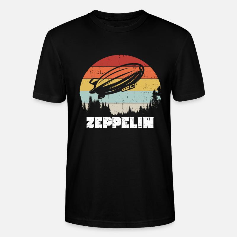 Zeppelin Avion Dirigeable Aviation guidée - T-shirt bio CRAFTER Stanley Stella Unisexe - noir