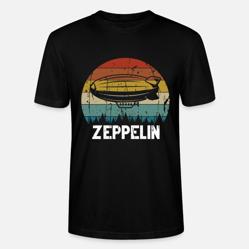 Zeppelin Avion Dirigeable Aviation guidée - T-shirt bio CRAFTER Stanley Stella Unisexe - noir