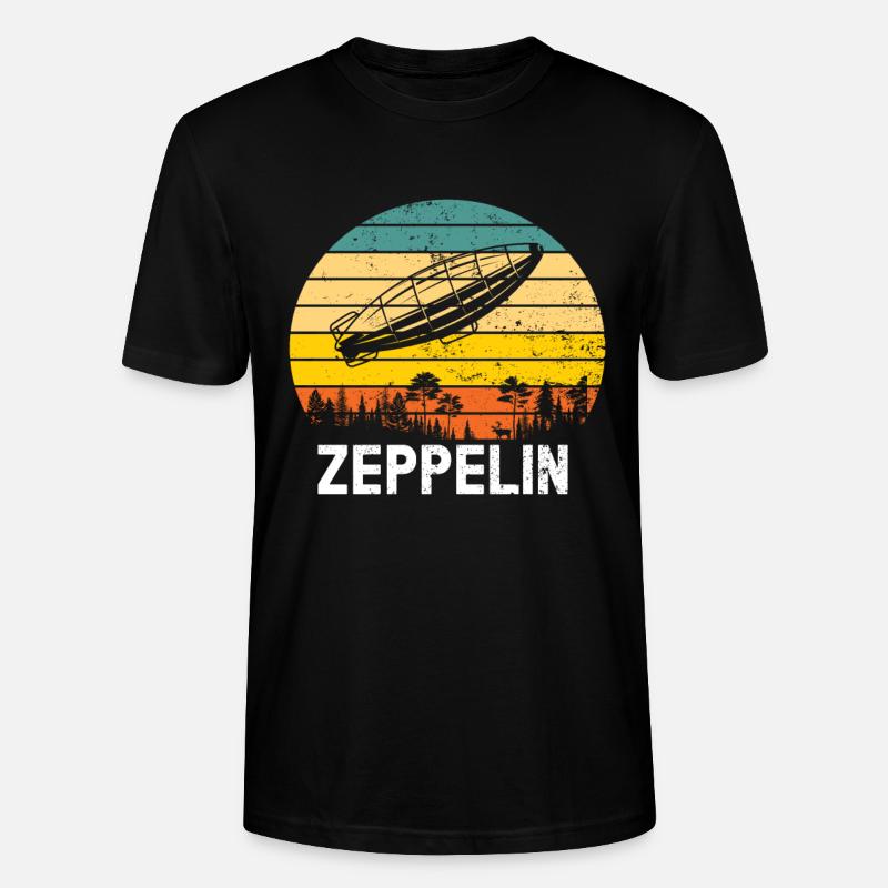 Zeppelin Flugzeugluftschiff Leitbarer Luftfahrt - Stanley/Stella Unisex Bio-T-Shirt CRAFTER - Schwarz