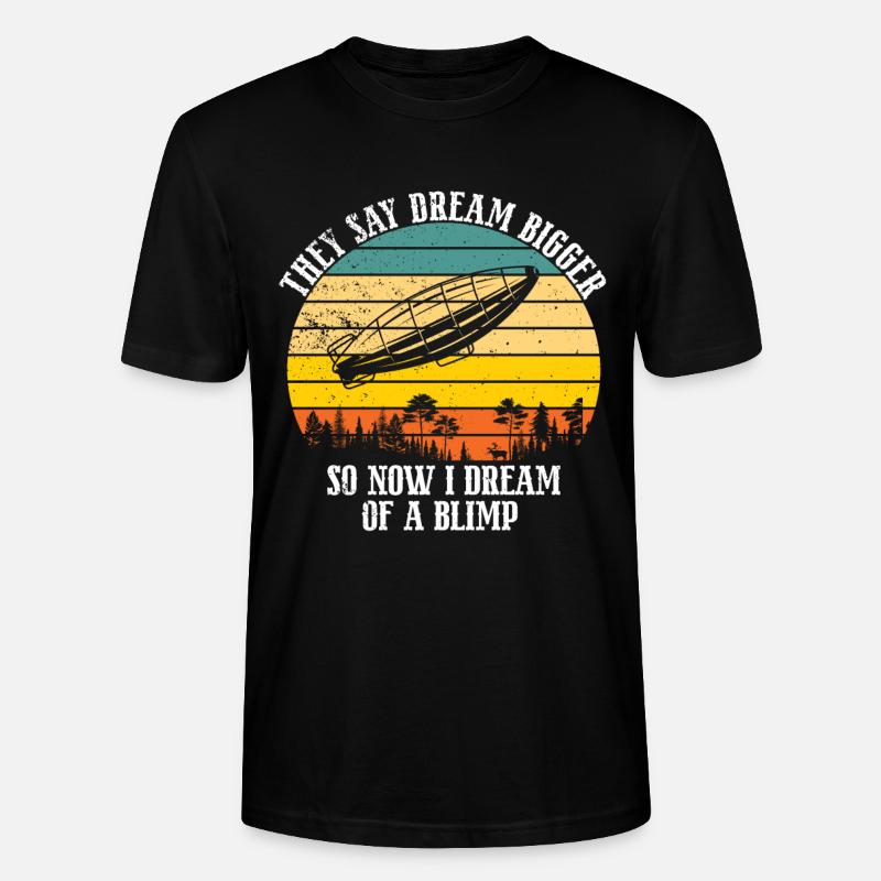 Zeppelin Flugzeugluftschiff Leitbarer Luftfahrt - Stanley/Stella Unisex Bio-T-Shirt CRAFTER - Schwarz