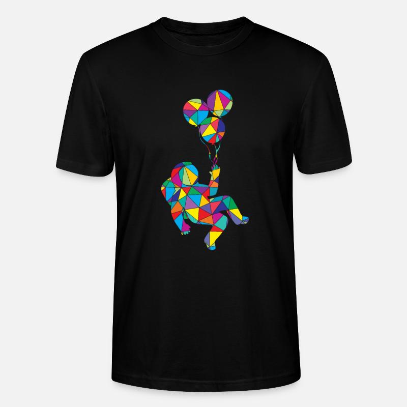 Low Poly Astronome Poly Astronaute - T-shirt bio CRAFTER Stanley Stella Unisexe - noir