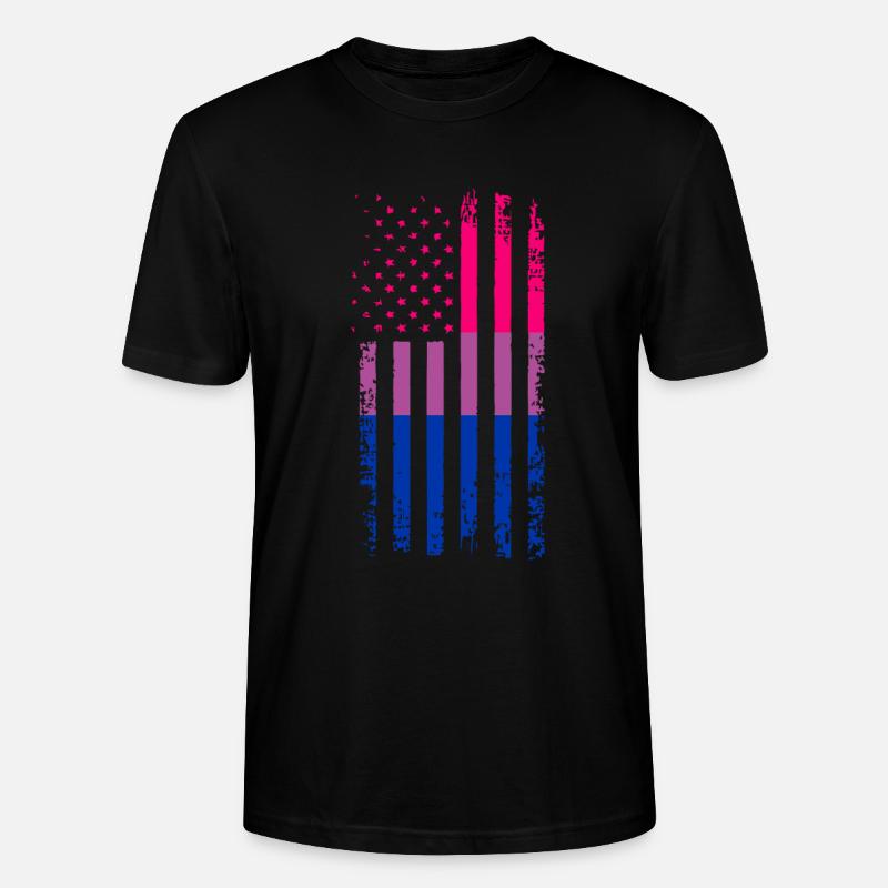 Bisexual Pride Flagge Geschenk - Stanley/Stella Unisex Bio-T-Shirt CRAFTER - Schwarz