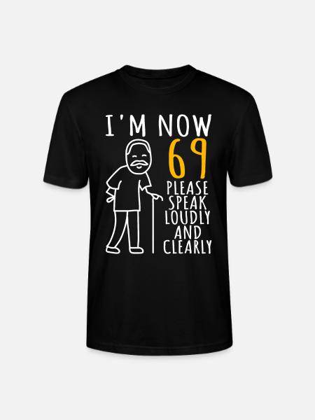69. Geburtstag Mann 69ter Ich bin jetzt 69 Jahre - Stanley/Stella Unisex Bio-T-Shirt CRAFTER - Schwarz