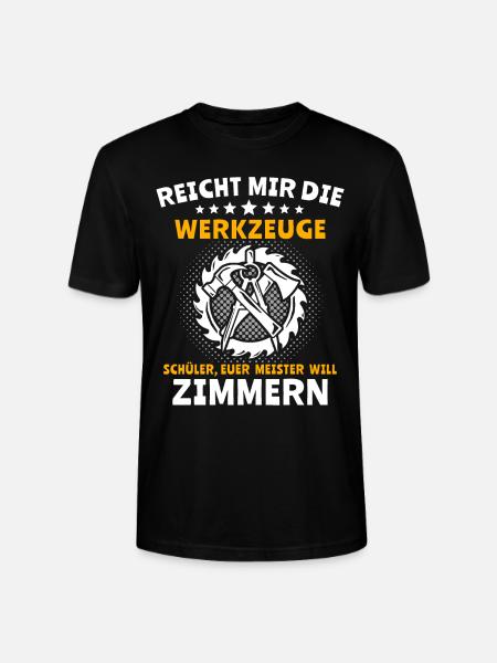 Zimmermann Zimmerer Zimmerleute - Stanley/Stella Unisex Bio-T-Shirt CRAFTER - Schwarz