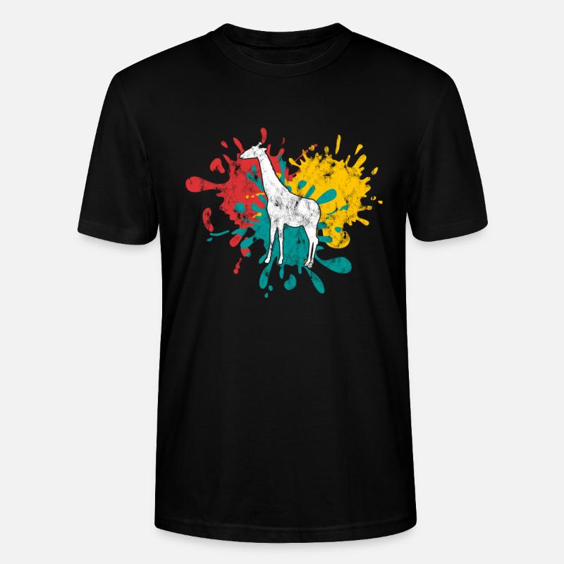 Giraffe - Stanley/Stella Unisex Bio-T-Shirt CRAFTER - Schwarz