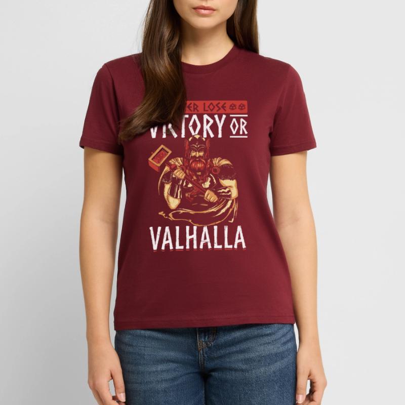 Niemals Verlieren, Sieg oder Valhalla Wikinger Stanley/Stella Unisex Bio-T-Shirt CRAFTER