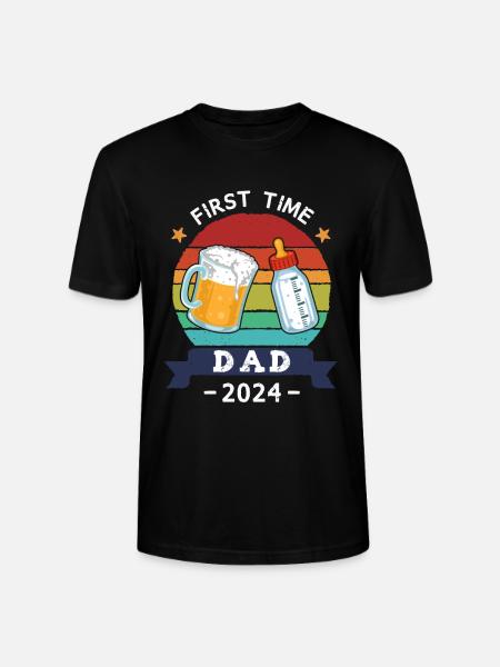 First Time Dad 2024 - Stanley/Stella Unisex Bio-T-Shirt CRAFTER - Schwarz