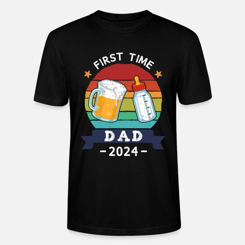 Premier papa 2024 - T-shirt bio CRAFTER Stanley Stella Unisexe - noir
