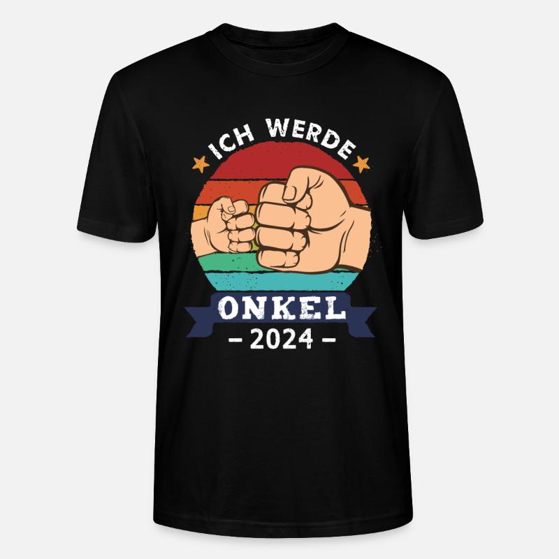 Ich werde Onkel 2024 - Stanley/Stella Unisex Bio-T-Shirt CRAFTER - Schwarz