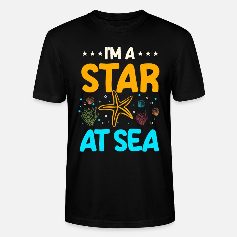 Lustiges Seestern Geschenkidee - Stanley/Stella Unisex Bio-T-Shirt CRAFTER - Schwarz