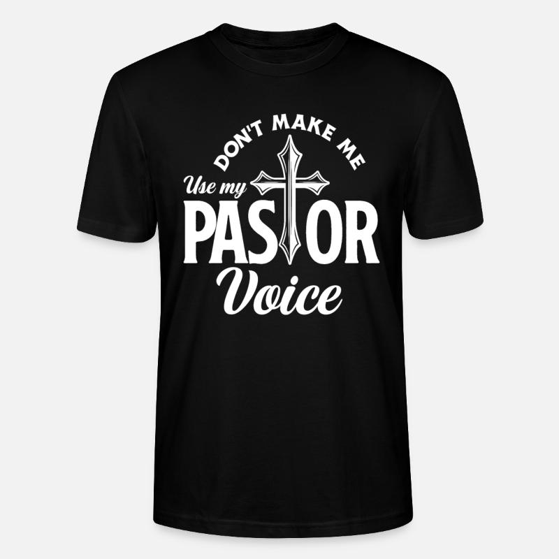 Pasteur Pasteur Voix Citation Cadeau - T-shirt bio CRAFTER Stanley Stella Unisexe - noir
