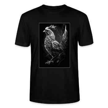 Hühner Flüsterer Bauernhof Bauer Hühnerstall Huhn - Stanley/Stella Unisex Bio-T-Shirt CRAFTER - Schwarz - Vorne - Alina (178cm) & Michal (187cm)