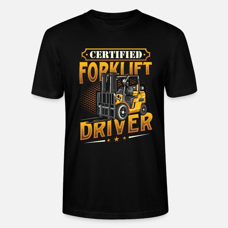 Zertifizierter Gabelstaplerfahrer - Stanley/Stella Unisex Bio-T-Shirt CRAFTER - Schwarz