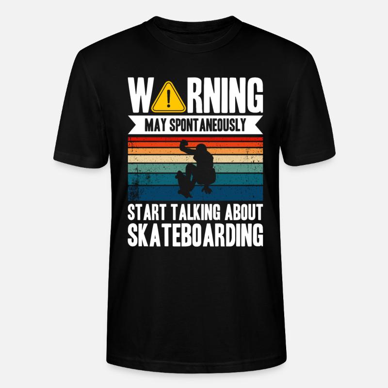 Start Talking About Skateboarding - Stanley/Stella Unisex Bio-T-Shirt CRAFTER - Schwarz