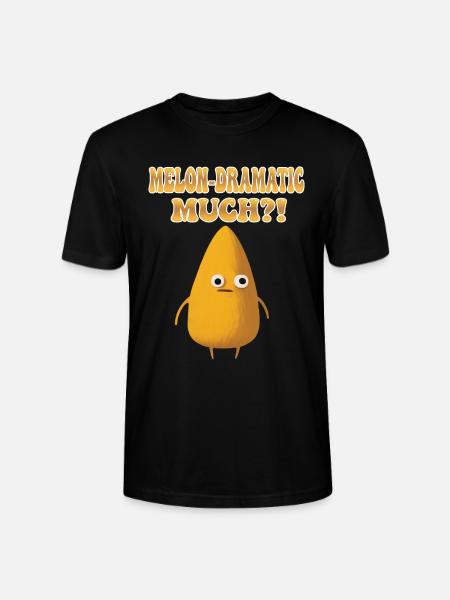 Melon-Dramatic Much - Melodramatic Honeydew Melon - Stanley/Stella CRAFTER Unisex Organic T-Shirt - black