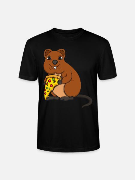 Pizzaflüsterer Quokka-Liebhaber Wildtier Tier - Stanley/Stella Unisex Bio-T-Shirt CRAFTER - Schwarz