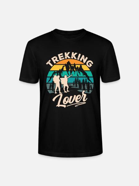 Trekking Lovers Hiking Hikers - Stanley/Stella CRAFTER Unisex Organic T-Shirt - black