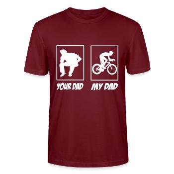 Coureur - T-shirt bio CRAFTER Stanley Stella Unisexe - bordeaux - Devant - Alina (178cm) & Michal (187cm)